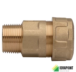 RACCORDO OTTONE PER TUBO DI FERRO - Ø 3/8