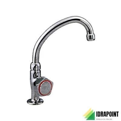 RUBINETTO A COLONNINA ALFA CON COLLO GIREVOLE 0743 CROMO