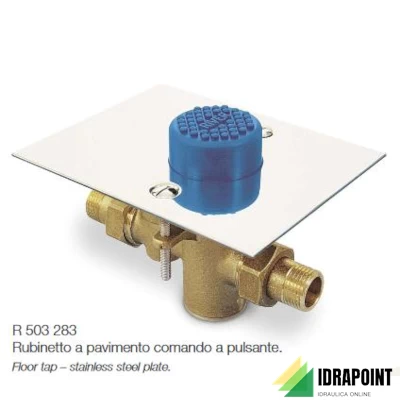 RUBINETTO A PULSANTE DA INCASSO A PAVIMENTO Ø 1/2