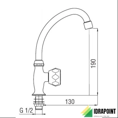 RUBINETTO LAVAMANI COLLO ALTO - SERIE NUOVA FLORA