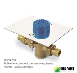 RUBINETTO A PULSANTE DA INCASSO A PAVIMENTO Ø 1/2