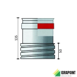 RACCORDO X FLESSIBILE INOX Ø 100 MM FEMMINA