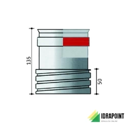 RACCORDO X FLESSIBILE INOX Ø 80 MM DOPPIO