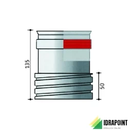 RACCORDO X FLESSIBILE INOX Ø 100 MM FEMMINA