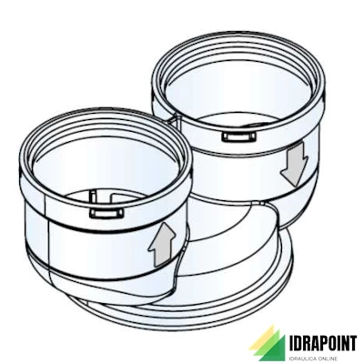 SCARICO SDOPPIATO COSMOGAS Ø 80/80 MM