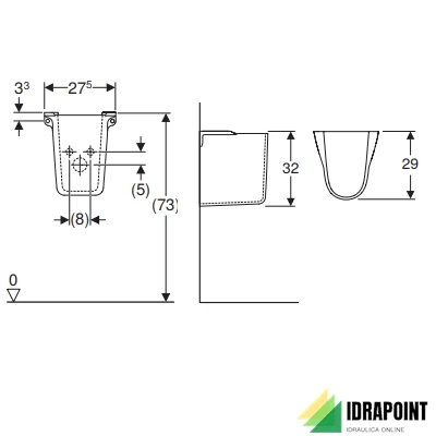 SEMICOLONNA - SERIE COLIBRI' BIANCO