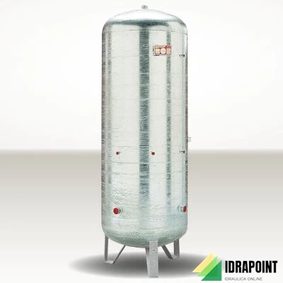 SERBATOIO ACCIAIO ZINCATO INAIL - 200 LT - 8 BAR