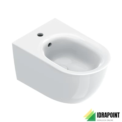 SFERA BIDET SOSPESO MONOFORO 55X35X28 CM BIANCO LUCIDO