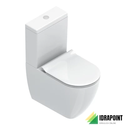 SFERA VASO MONOBLOCCO S/BRIDA 63X36X41 CM BIANCO LUCIDO