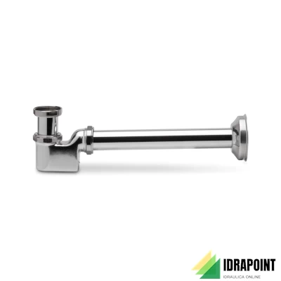 SIFONE COMPATTO IN OTTONE CROMATO - Ø 1