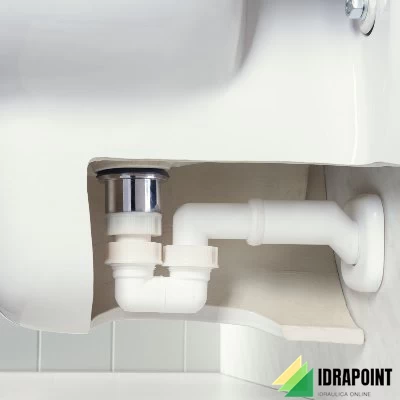 SIFONE ECCENTRICO POLYPROPYLENE BIANCO PER LAVABO/BIDET 1643