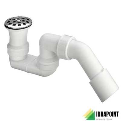 SIFONE PLASTICA 6955.8 CROMO DOCCIA SCARICO Ø 65-80X40/50 MM