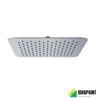 SOFFIONE CROMATO Ø 200X200 MM GETTO A PIOGGIA SISTEMA ANT