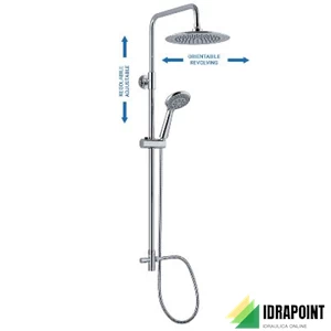 COLONNA DOCCIA SOFFIONE CIRCOLARE Ø 250 MM CON DOCCETTA/DEV.