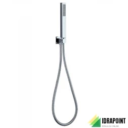 DOCCIA GLAMOUR DUPLEX IN OTTONE CROMATO QUADRA CON SUPPORTOE