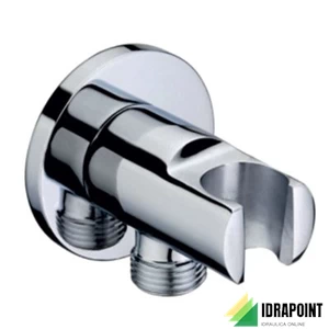 PRESA ACQUA INCASSO TONDA CON SUPPORTO DOCCIA