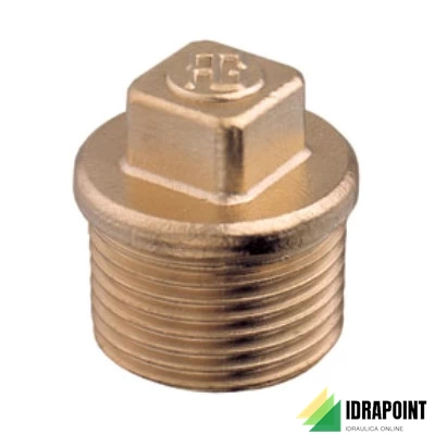 TAPPO MASCHIO IN OTTONE GIALLO Ø 3/4