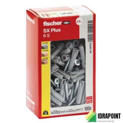 TASSELLO CON VITE SX 6S 6X30 CONF. 100 PZ.