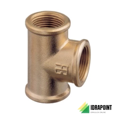 TE IN OTTONE GIALLO Ø 1/2