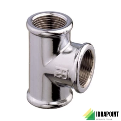 TE OTTONE CROMATO Ø 3/8