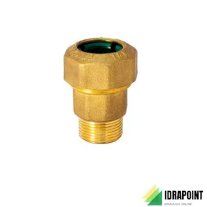 RACCORDO IN OTTONE PER TUBO PE ATTACCO M Ø 1.1/4