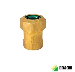 RACCORDO IN OTTONE PER TUBO PE ATTACCO F Ø 1.1/4