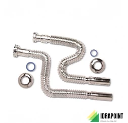 TUBO FLESS. ESTENSIBILE CON ROSONE CROMO Ø 32X1.1/4