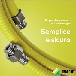 FLESSIBILE GAS CUCINE Ø 1/2 FF X 3000 MM