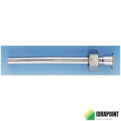 TUBETTO SOTTOLAVABO RAME CROMATO CON FLANGIA Ø 10X1/2