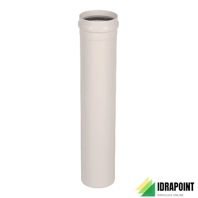 TUBO ALLUMINIO BIANCO Ø 80 MM M/F SPESSORE 1 MM L. 0,50 MT