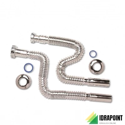 TUBO FLESS. ESTENSIBILE CON ROSONE CROMO Ø 32X1.1/4