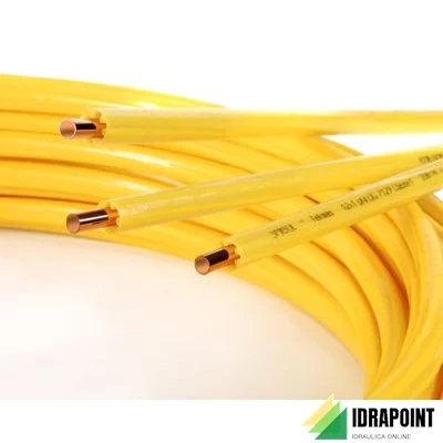 TUBO RAME TEKGAS Ø 12 MM GUAINA GIALLA