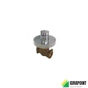 VALVOLA A SFERA AD INCASSO CON ROSONE, TAPPO E CHIAVE DI REG