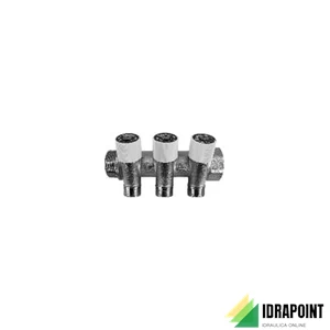 COLLETTORE UNIPIPE 2 VIE CON RUBINETTI Ø 3/4