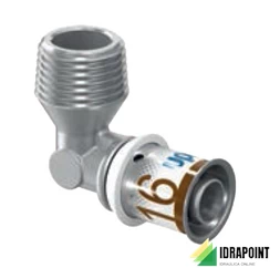 GOMITO UNIPIPE MASCHIO Ø 16X1/2