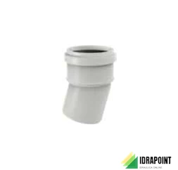 CURVA PP INNESTO 15° Ø 58 MM SILERE