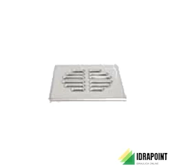 GRIGLIA INOX Ø 100X100 MM SCARICO A PAVIMENTO