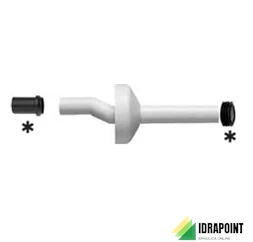 VALSIR CANOTTO ECCENTRICO Ø 40 MM CON ROSONE