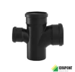 BRAGA CURVATA DOPPIA 87°30' BLACKFIRE Ø 90/90/75 MM