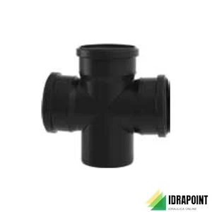 BRAGA DOPPIA A 87°30' BLACKFIRE Ø 110/50/50 MM