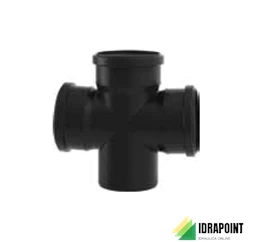 BRAGA DOPPIA A 87°30' BLACKFIRE Ø 110/50/50 MM