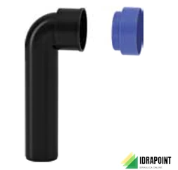 CURVA TECNICA PROLUNGATA CON TAPPO BLACKFIRE Ø 32/46 MM