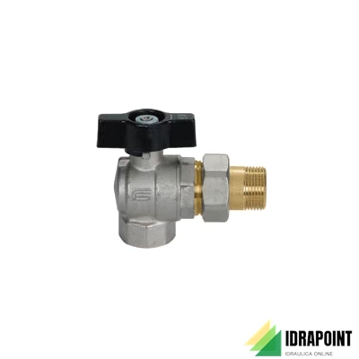 VALVOLA A SFERA CON BOCCHETTONE A SQUADRA Ø 1