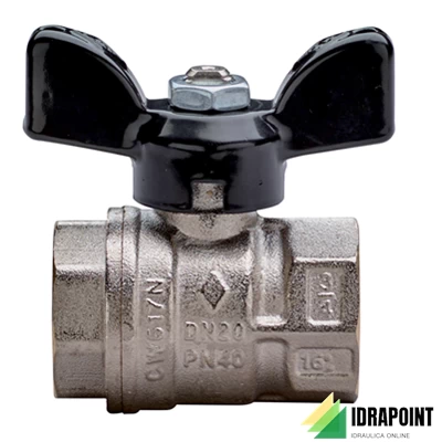 VALVOLA SFERA 1520 CON FARFALLA F/F Ø 1