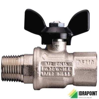 VALVOLA SFERA 1721 PASSAGGIO TOTALE CON FARFALLA Ø 1/2