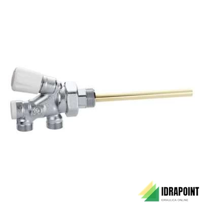 VALVOLA TERMOSTATIZABILE CROMATA TUBO RAME Ø 1/2