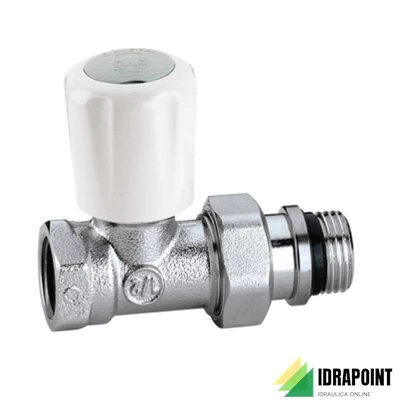 VALVOLA TERMOSTATIZZABILE CROMATA DIRITTA TUBO FERRO Ø 1/2