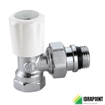 VALVOLA TERMOSTATIZZABILE CROMO A SQUADRA TUBO FERRO Ø 3/4