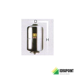 VASO ESPANSIONE INOX MEMBRANA IN BUTILE LT. 20