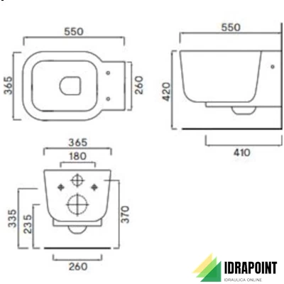 VASO SOSPESO SERIE CUBIKA BIANCO LUCIDO